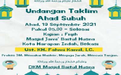 Undangan Taklim Ahad Shubuh
